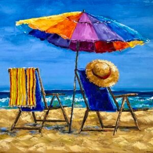 DOS SILLAS Y UN PARASOL